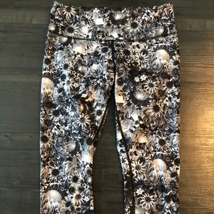 Lululemon flower printed crops - WORN ONCE!